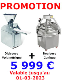 Promotion Diviseuse volumétrique + Bouleuse Conique